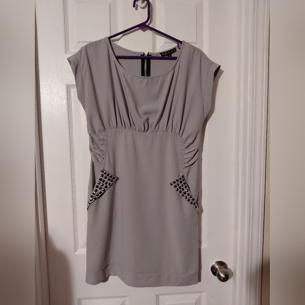 Gray Gucci 70% Silk  Mini Dress